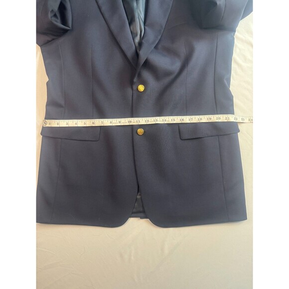 Hart Schaffner Marx Sports Coat Men Size 43L 2 Button Black Classic Wool - Picture 10 of 16